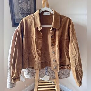 Cropped Jacket in Camel